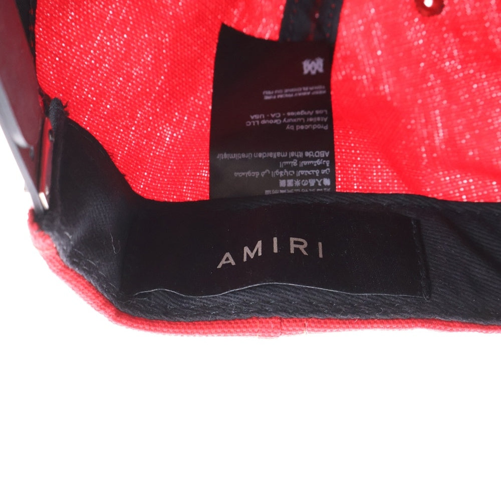 AMIRI(アミリ) FULL CANVAS MA HAT ロゴ刺繍キャップ SRAMHACP1016SMRBC012 レッド