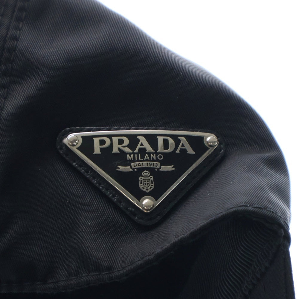 PRADA(プラダ) Re-Nylon Baseball Cap トライアングルロゴ リナイロン ベースボールキャップ 帽子 ブラック 1HC274 2DMI