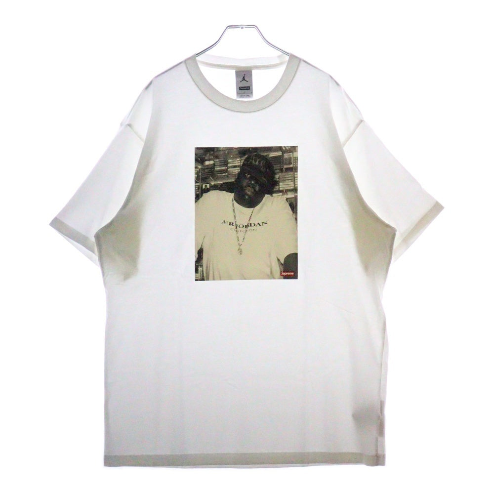 SUPREME(シュプリーム) 24AW ×JORDAN Biggie S/S Top ジョーダン ビギー フォトプリント半袖Tシャツ ホワイト HJ8385-100