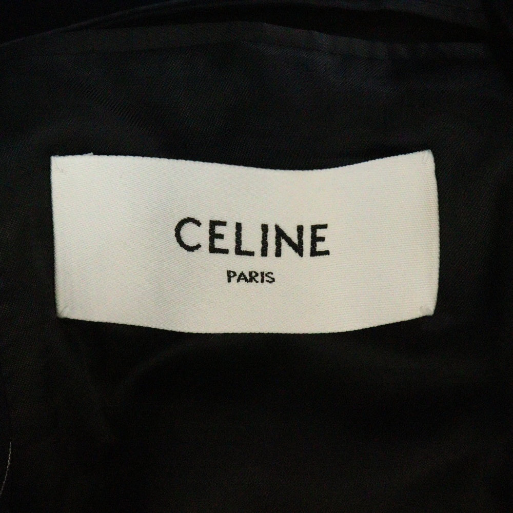 CELINE(セリーヌ) Classic Tailored Jacket 6B ストライプダブルブレストテーラードジャケット 2V16H399U ネイビー