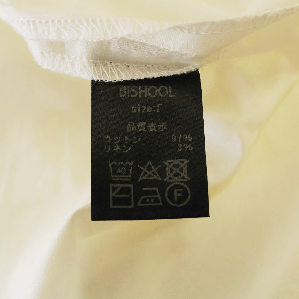 BISHOOL(ビシュール) Poncho Shirt ポンチョ 長袖シャツ ホワイト