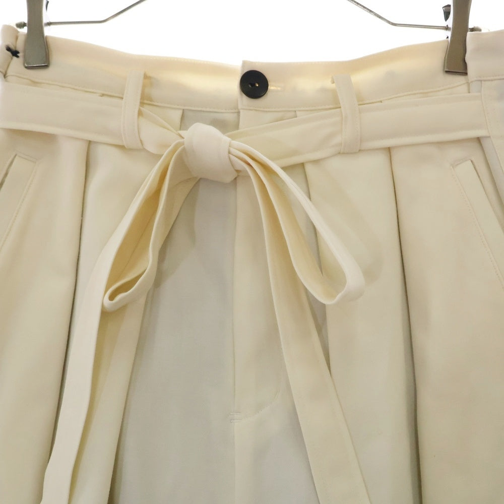 BISHOOL(ビシュール) Wool Hakama Pants ウール袴パンツ ワイドパンツ アイボリー