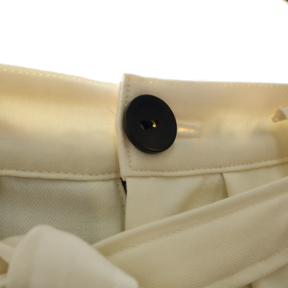 BISHOOL(ビシュール) Wool Hakama Pants ウール袴パンツ ワイドパンツ アイボリー