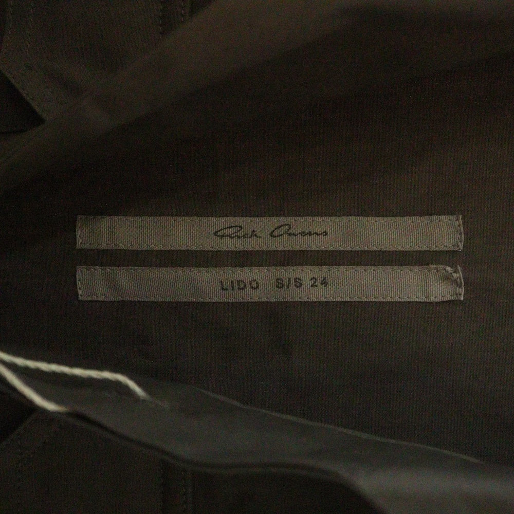 Rick Owens(リックオウエンス) 24SS MAGNUM TOMMY SHIRT マグナム トミー半袖シャツ グレー RU01D3298 TE