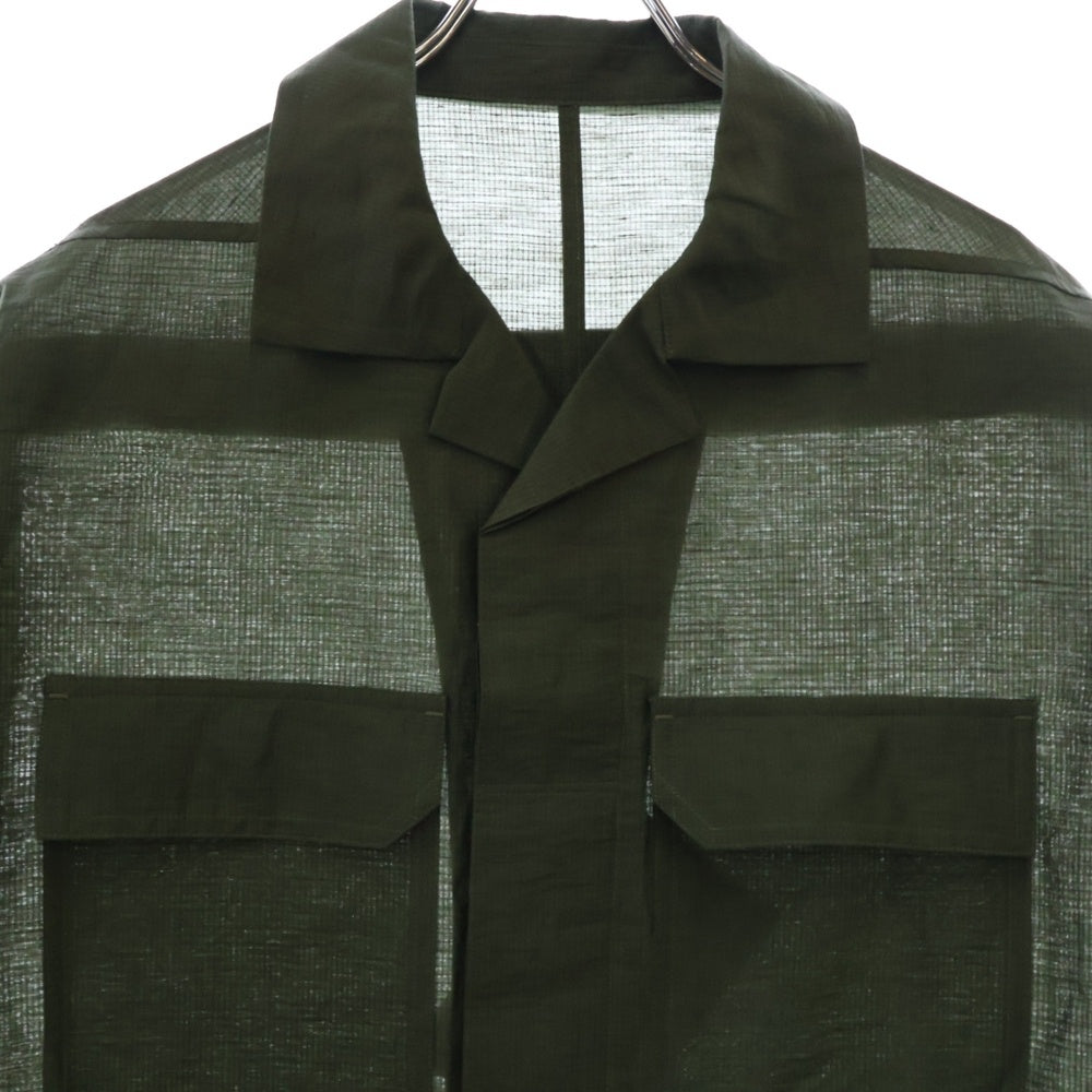 Rick Owens(リックオウエンス) 23SS MAGNUM TOMMY SHIRT マグナム トミー半袖シャツ カーキ RU01C4298 OS