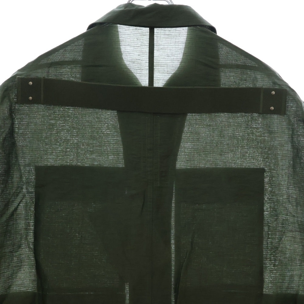 Rick Owens(リックオウエンス) 23SS MAGNUM TOMMY SHIRT マグナム トミー半袖シャツ カーキ RU01C4298 OS