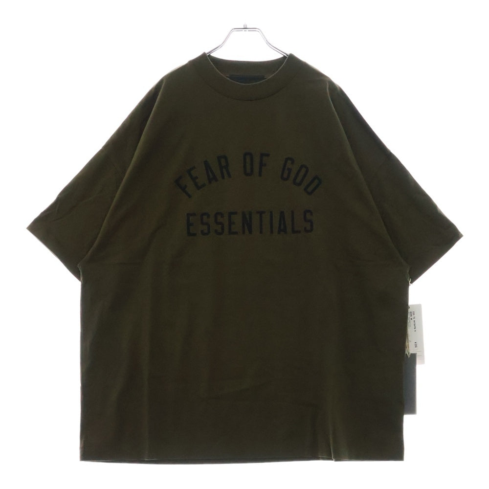 FEAR OF GOD ESSENTIALS(フィアオブゴッド エッセンシャルズ) S/S T-SHIRT ロゴプリント半袖Tシャツ カーキ