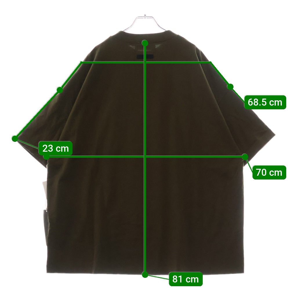 FEAR OF GOD ESSENTIALS(フィアオブゴッド エッセンシャルズ) S/S T-SHIRT ロゴプリント半袖Tシャツ カーキ