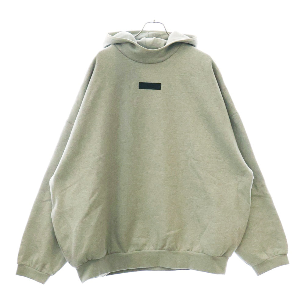 FEAR OF GOD ESSENTIALS(フィアオブゴッド エッセンシャルズ) HOODIE ラバーロゴ プルオーバースウェットパーカー フーディー グレー