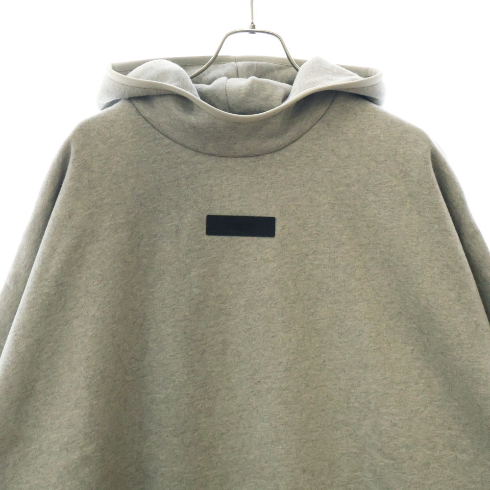 FEAR OF GOD ESSENTIALS(フィアオブゴッド エッセンシャルズ) HOODIE ラバーロゴ プルオーバースウェットパーカー フーディー グレー