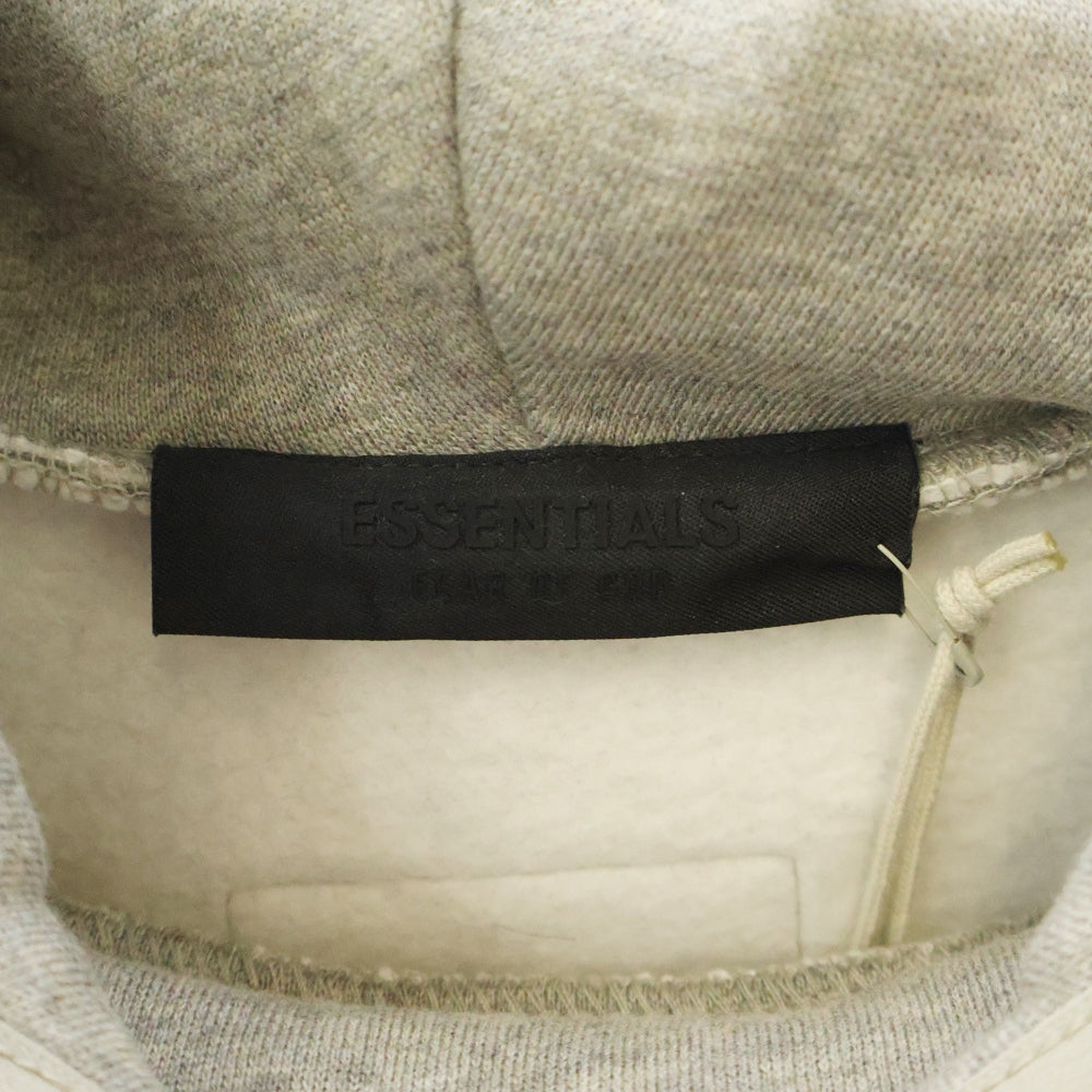 FEAR OF GOD ESSENTIALS(フィアオブゴッド エッセンシャルズ) HOODIE ラバーロゴ プルオーバースウェットパーカー フーディー グレー
