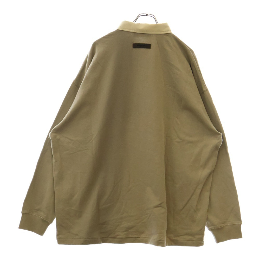 FEAR OF GOD ESSENTIALS(フィアオブゴッド エッセンシャルズ) HENLY RUGBY 1977 長袖ポロシャツ ラガーシャツ ベージュ