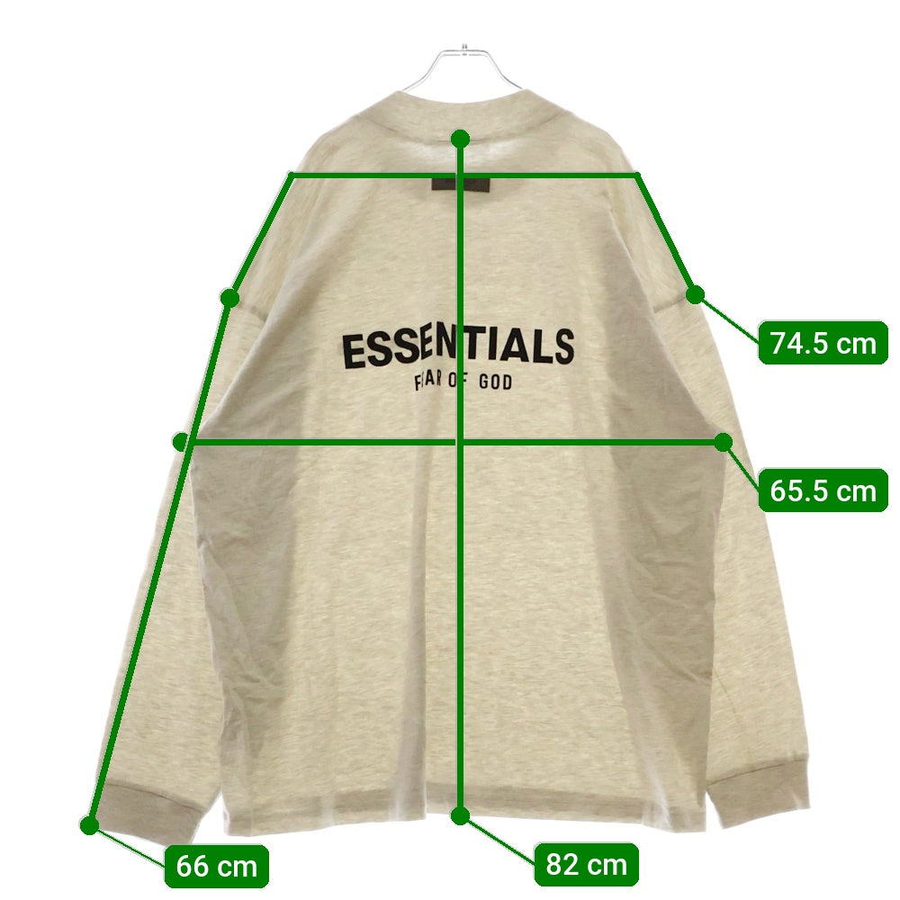 FEAR OF GOD ESSENTIALS(フィアオブゴッド エッセンシャルズ) L/S T-SHIRT フェルトロゴ 長袖Tシャツ ロンT グレー