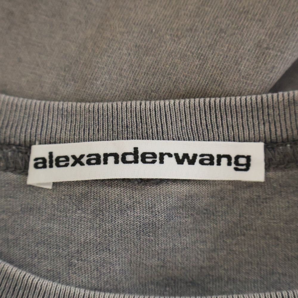 ALEXANDER WANG(アレキサンダーワン) Acid Wash Tee ウォッシュド加工 半袖Tシャツ グレー レディース