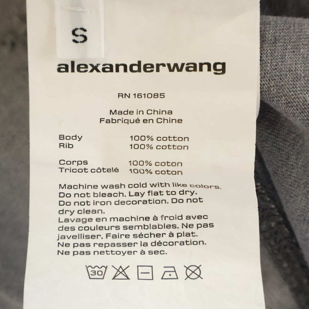 ALEXANDER WANG(アレキサンダーワン) Acid Wash Tee ウォッシュド加工 半袖Tシャツ グレー レディース
