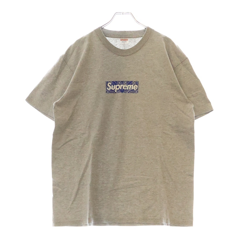 SUPREME(シュプリーム) 19AW Bandana Box Logo Tee バンダナボックスロゴ 半袖Tシャツ グレー