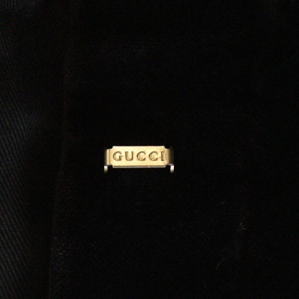 GUCCI(グッチ) Embroidered Velvet Pants ラインストーン装飾 ベロア ベルベットパンツ フレアパンツ ブラック 694442 ZAJAY