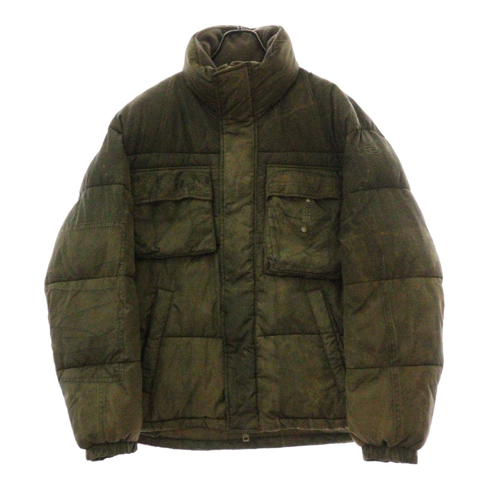 DIESEL(ディーゼル) W-ROLFFOS JACKET 転写プリントナイロンジップアップダウンジャケット A10793 ベージュ
