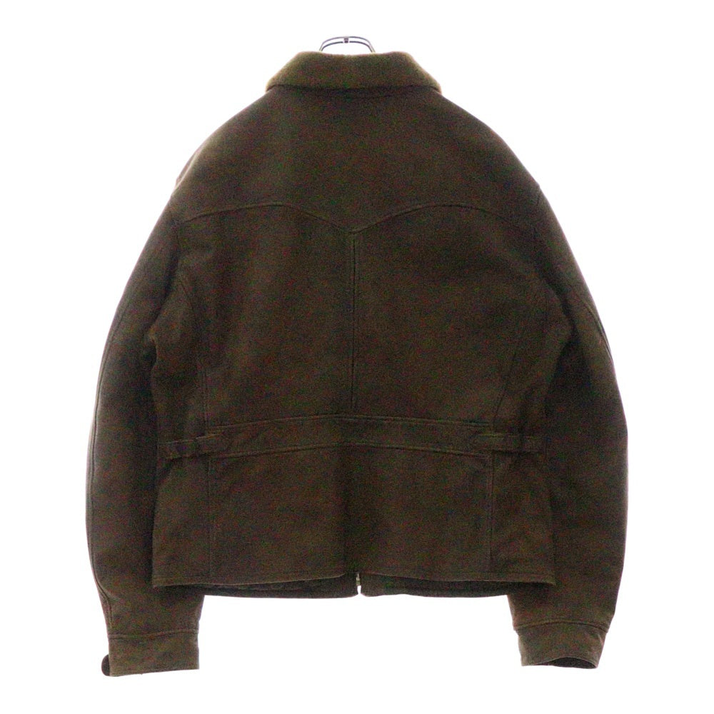 RRL(ダブルアールエル) 30s Style Leather Sports Jacket レザースポーツジャケット ボアカラージップアップジャケット 782800525001 ブラウン