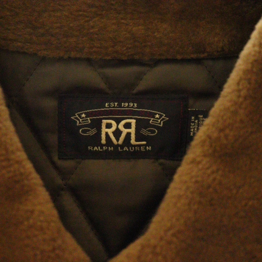 RRL(ダブルアールエル) 30s Style Leather Sports Jacket レザースポーツジャケット ボアカラージップアップジャケット 782800525001 ブラウン