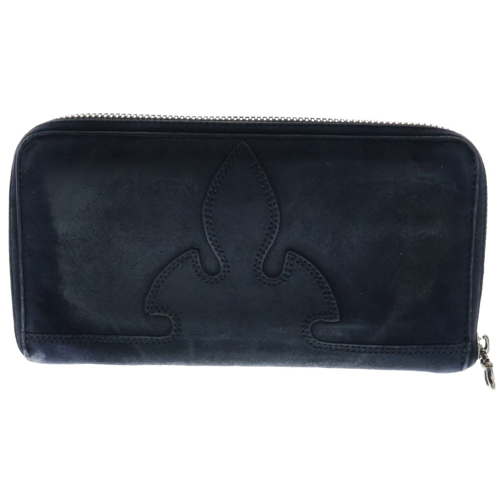 CHROME HEARTS(クロムハーツ) REC F ZIP シングルフレアニーラウンドジップレザーウォレット 財布 ブラック