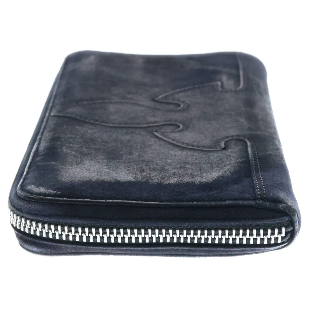 CHROME HEARTS(クロムハーツ) REC F ZIP シングルフレアニーラウンドジップレザーウォレット 財布 ブラック