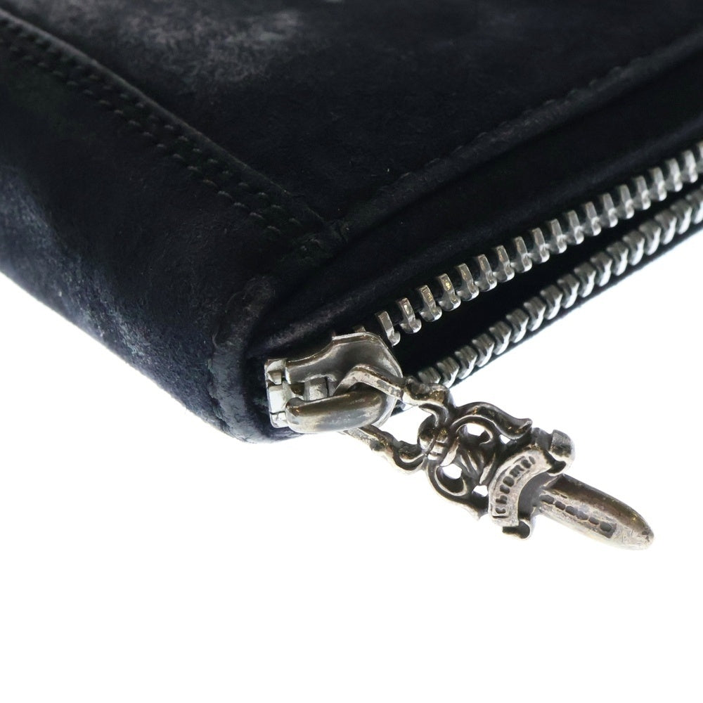 CHROME HEARTS(クロムハーツ) REC F ZIP シングルフレアニーラウンドジップレザーウォレット 財布 ブラック