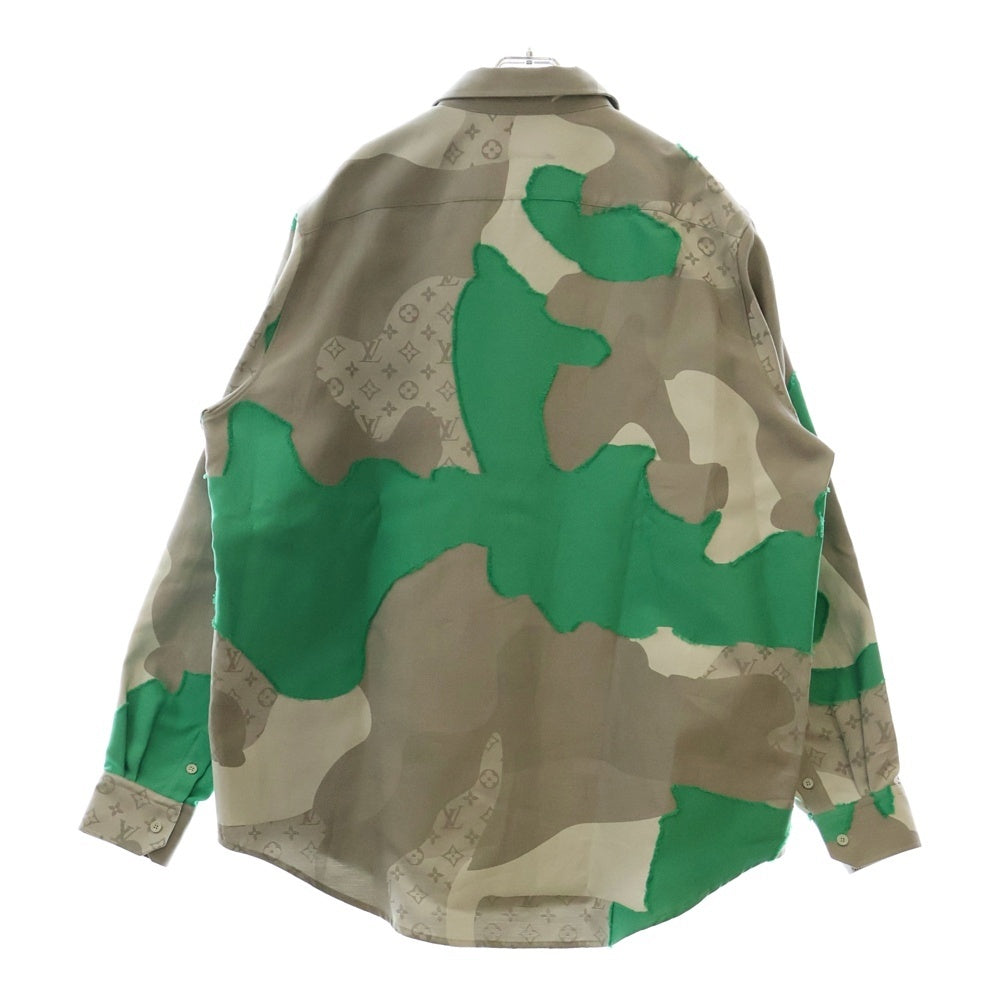 LOUIS VUITTON(ルイヴィトン) 23AW Printed Cotton Fil Coupe Over Monogram Shirt プリンテッドコットン フィルクーペオーバー シルク混 モノグラム長袖シャツ RM232 AWY HPS77W