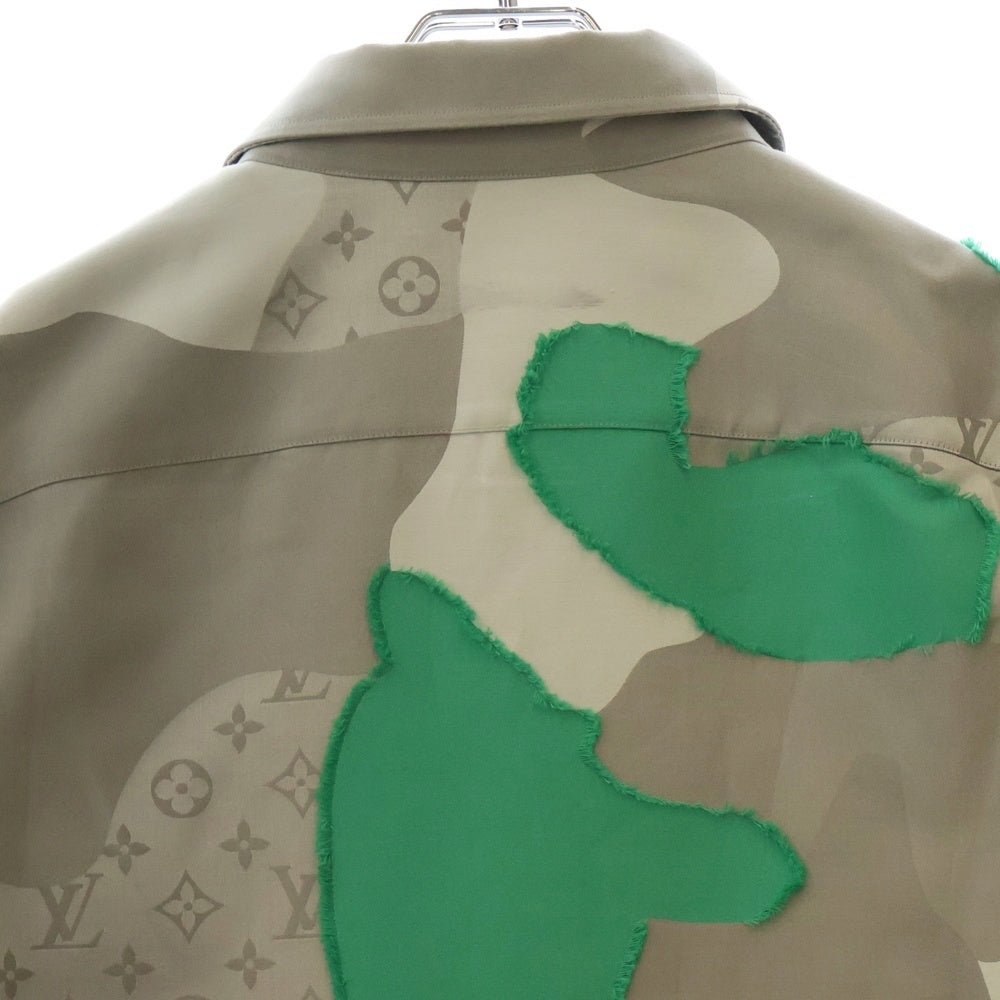 LOUIS VUITTON(ルイヴィトン) 23AW Printed Cotton Fil Coupe Over Monogram Shirt プリンテッドコットン フィルクーペオーバー シルク混 モノグラム長袖シャツ RM232 AWY HPS77W