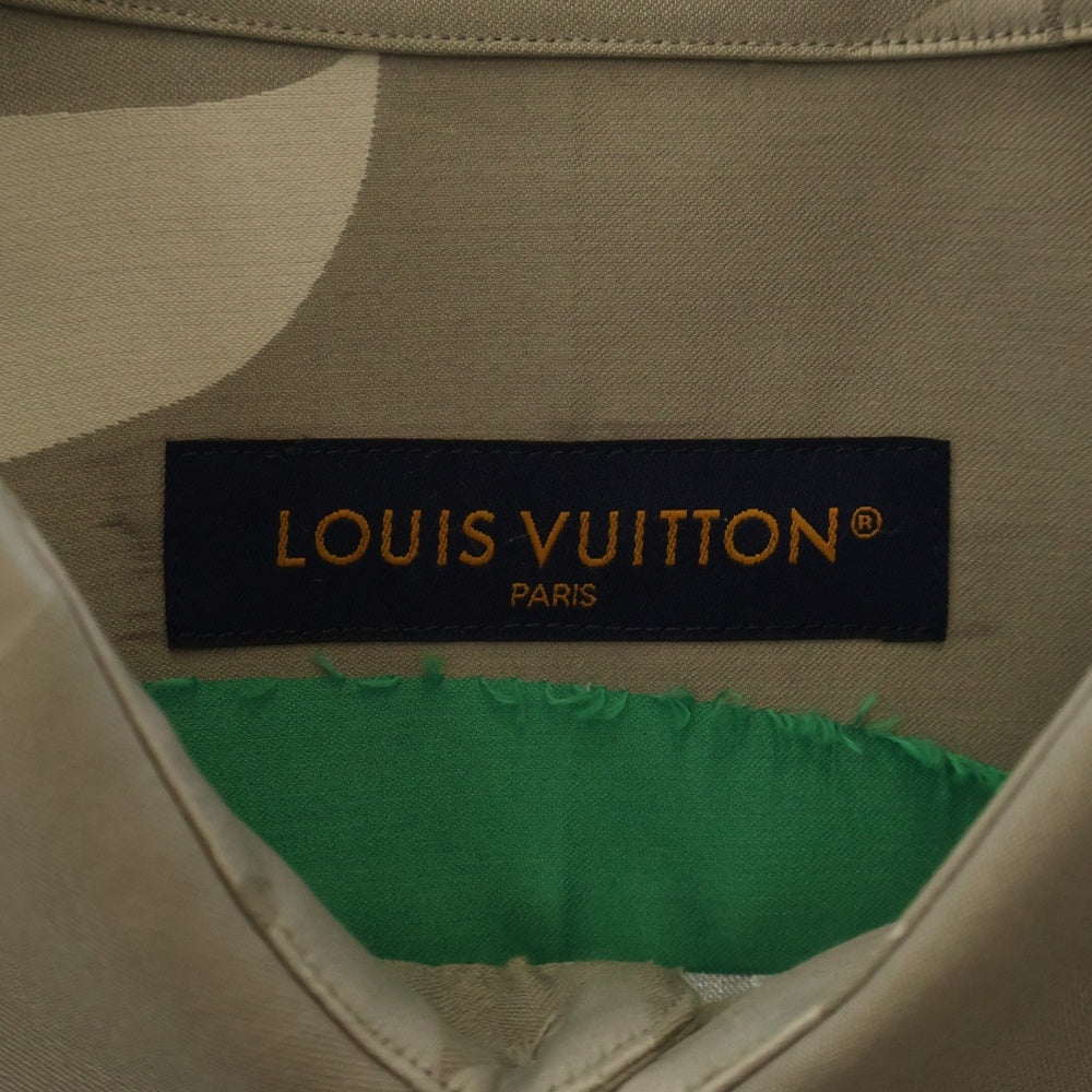 LOUIS VUITTON(ルイヴィトン) 23AW Printed Cotton Fil Coupe Over Monogram Shirt プリンテッドコットン フィルクーペオーバー シルク混 モノグラム長袖シャツ RM232 AWY HPS77W