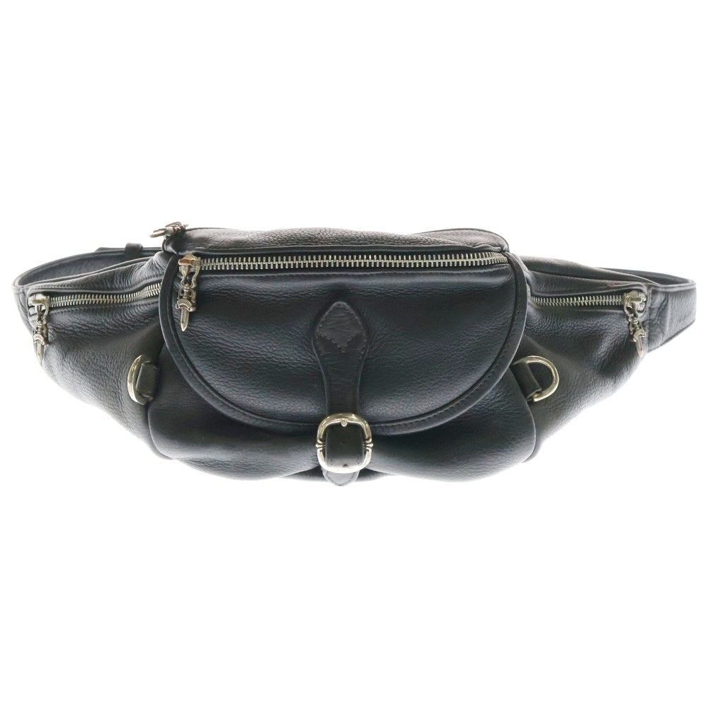 CHROME HEARTS(クロムハーツ) #1 SNAT PACK スナットパック ダガージップ ガンスリンガーベルト レザーウエストバッグ ブラック BCA378
