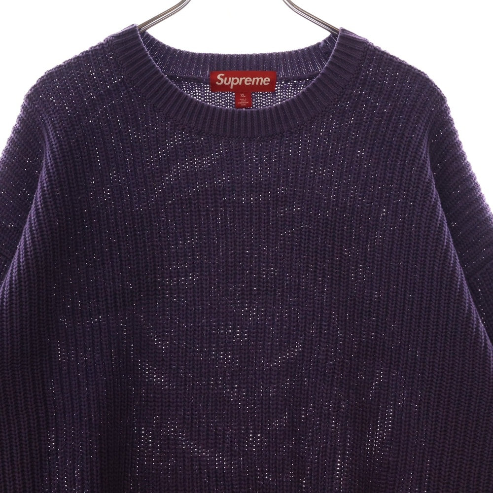 SUPREME(シュプリーム) 25SS Old English Printed Sweater オールドイングリッシュ クルーネックニットセーター パープル