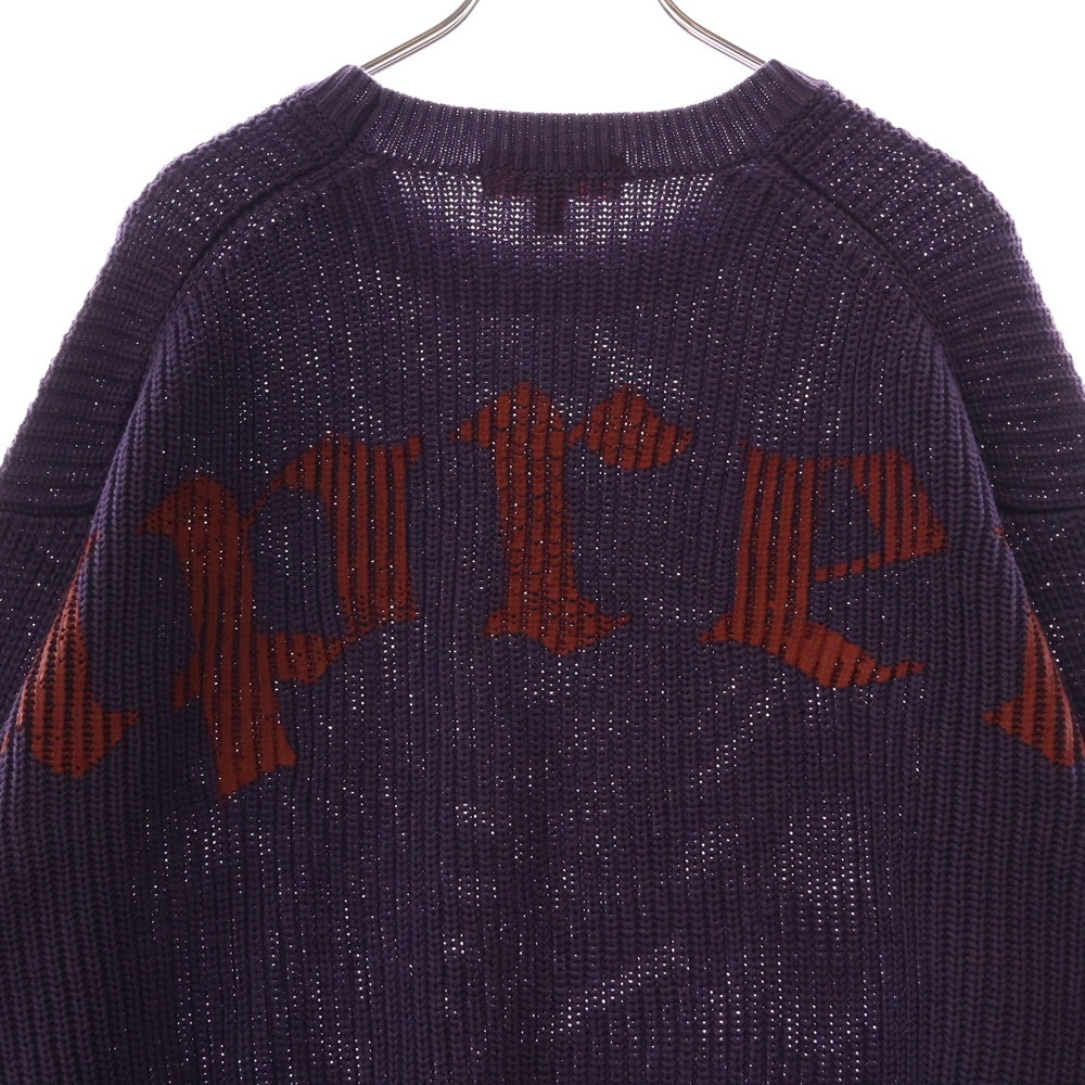 SUPREME(シュプリーム) 25SS Old English Printed Sweater オールドイングリッシュ クルーネックニットセーター パープル