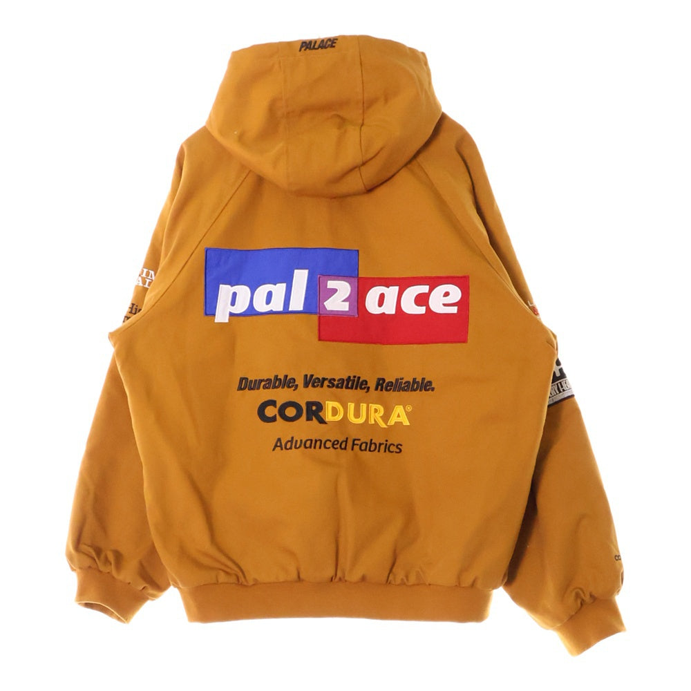 Palace Skateboards(パレススケートボーズ) 20AW One 2 One Reversible Jacket リバーシブル ジップアップ キルティング  フーデット ジャケット ブラウン