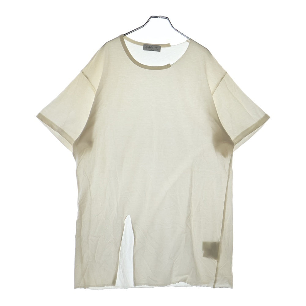 Yohji Yamamoto POUR HOMME(ヨウジヤマモト プールオム) 23AW Cotton Jersey Jumbo 半袖Tシャツ ホワイト HJ-T82-987