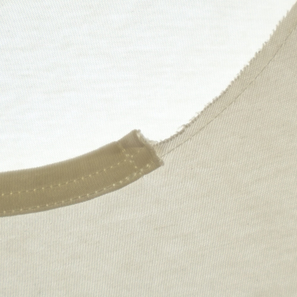Yohji Yamamoto POUR HOMME(ヨウジヤマモト プールオム) 23AW Cotton Jersey Jumbo 半袖Tシャツ ホワイト HJ-T82-987