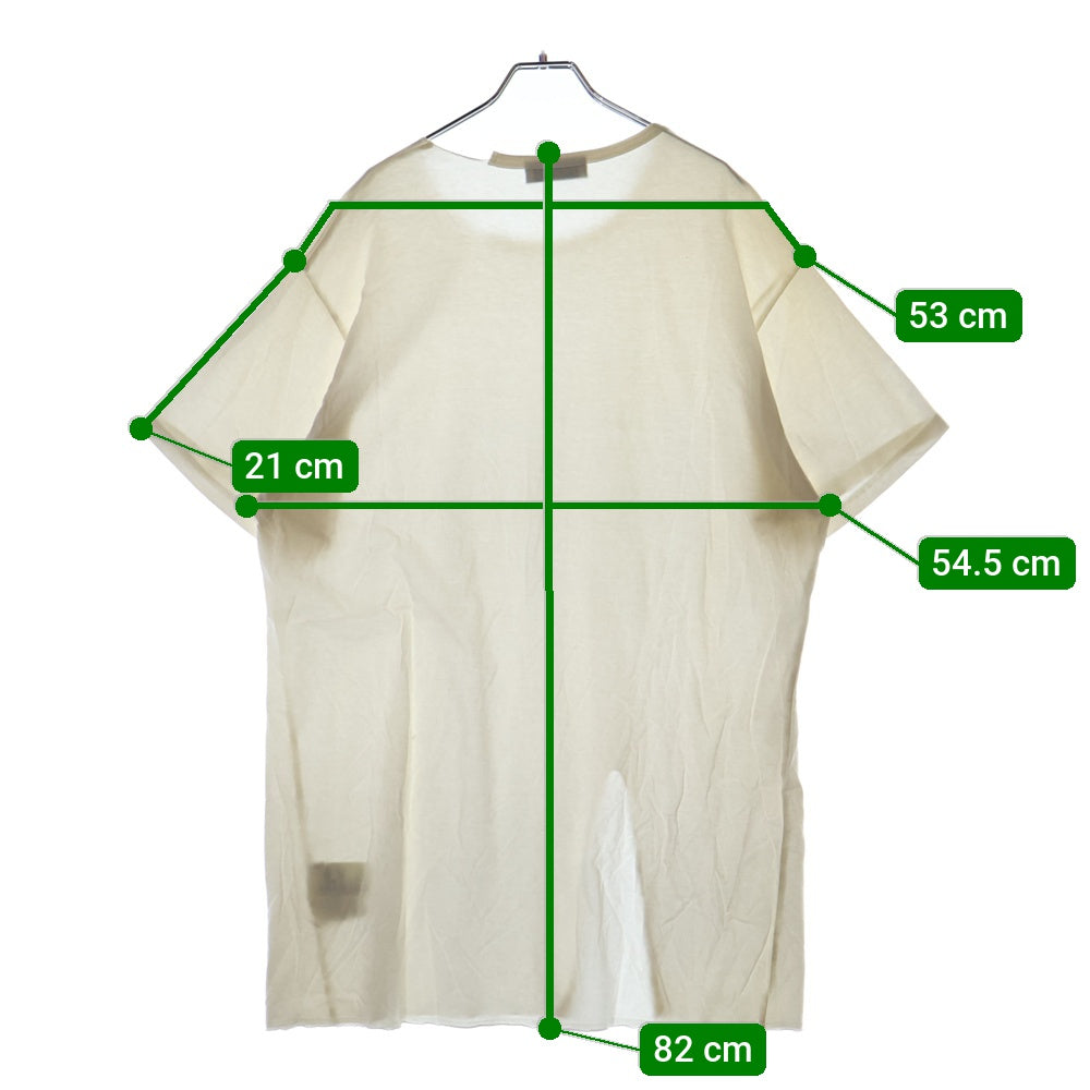 Yohji Yamamoto POUR HOMME(ヨウジヤマモト プールオム) 23AW Cotton Jersey Jumbo 半袖Tシャツ ホワイト HJ-T82-987
