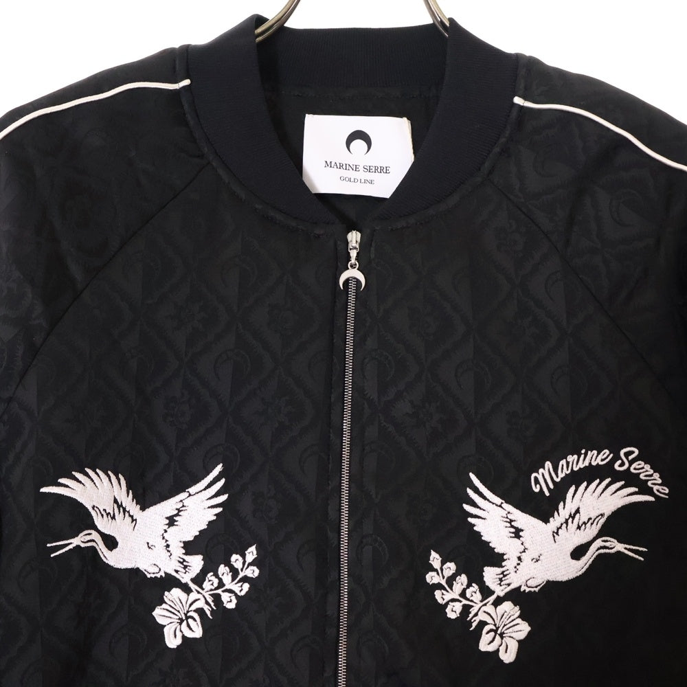 MARINE SERRE(マリーン セル) Moon Diamant Bomber Jacket 総柄ボンバージャケット ブラック