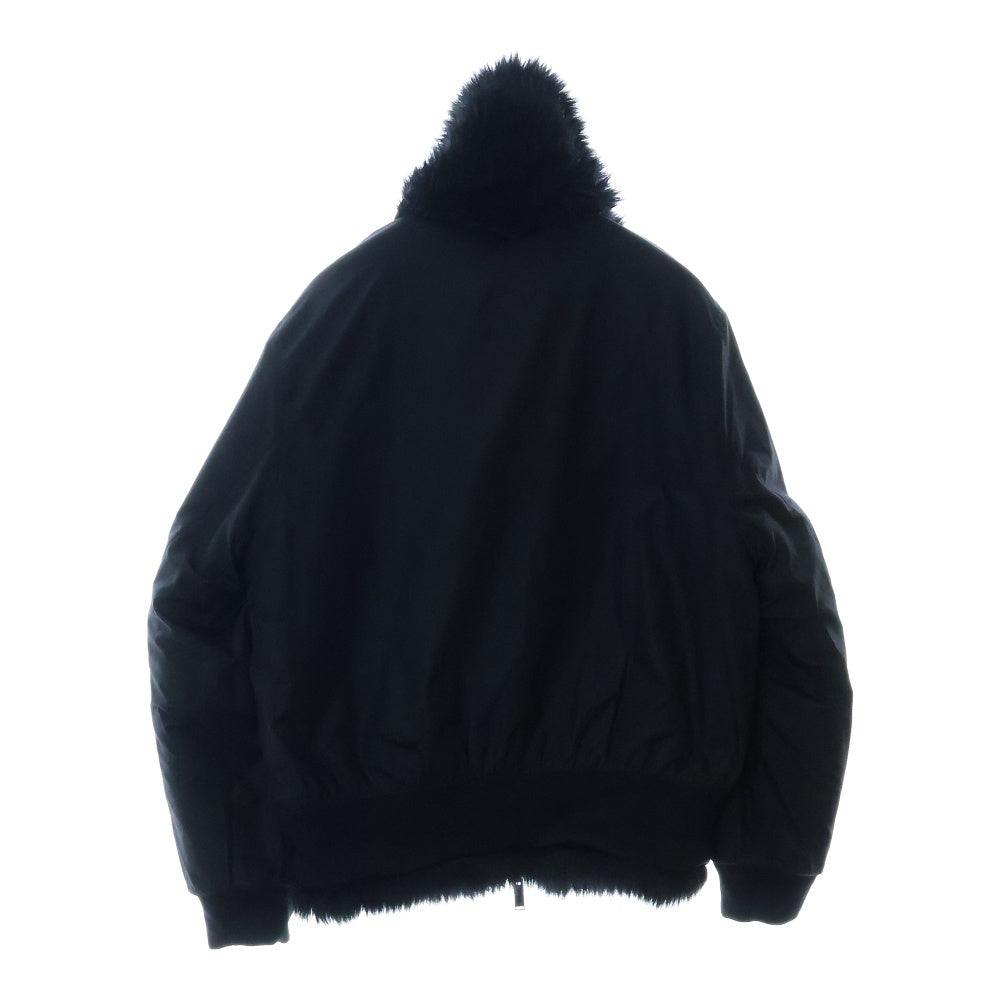 NIKE(ナイキ) 18AW ×AMBUSH Reversible Faux Fur Coat Jacket アンブッシュ リバーシブル フェイク ファーコート ジャケット ジップアップブルゾン ブラック AQ9225-010