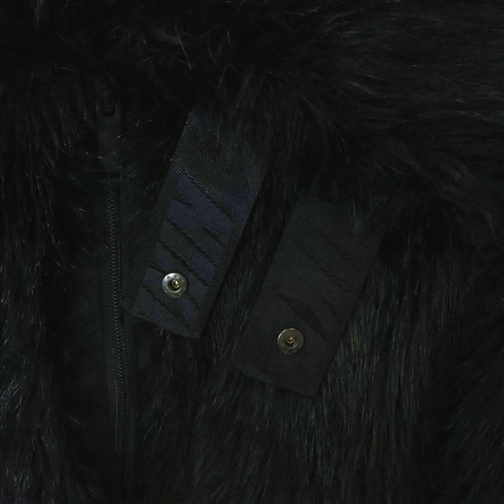NIKE(ナイキ) 18AW ×AMBUSH Reversible Faux Fur Coat Jacket アンブッシュ リバーシブル フェイク ファーコート ジャケット ジップアップブルゾン ブラック AQ9225-010