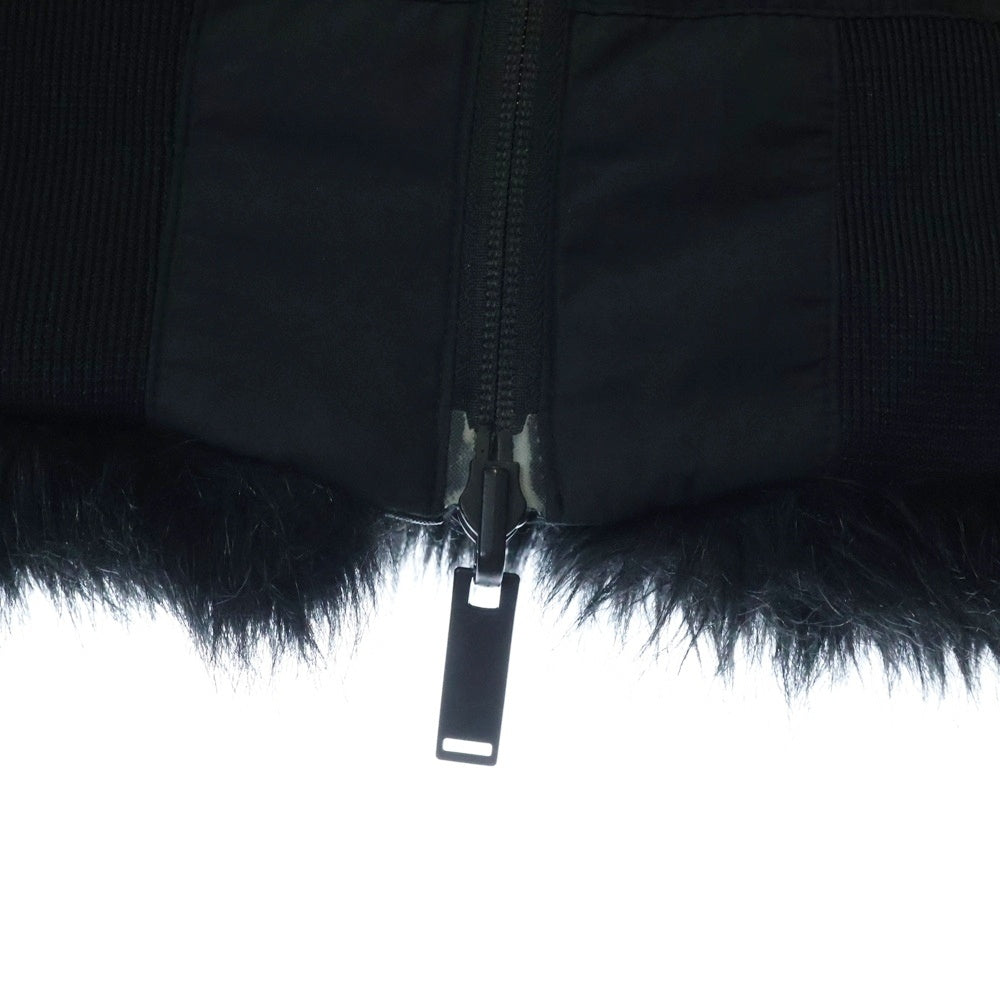 NIKE(ナイキ) 18AW ×AMBUSH Reversible Faux Fur Coat Jacket アンブッシュ リバーシブル フェイク ファーコート ジャケット ジップアップブルゾン ブラック AQ9225-010