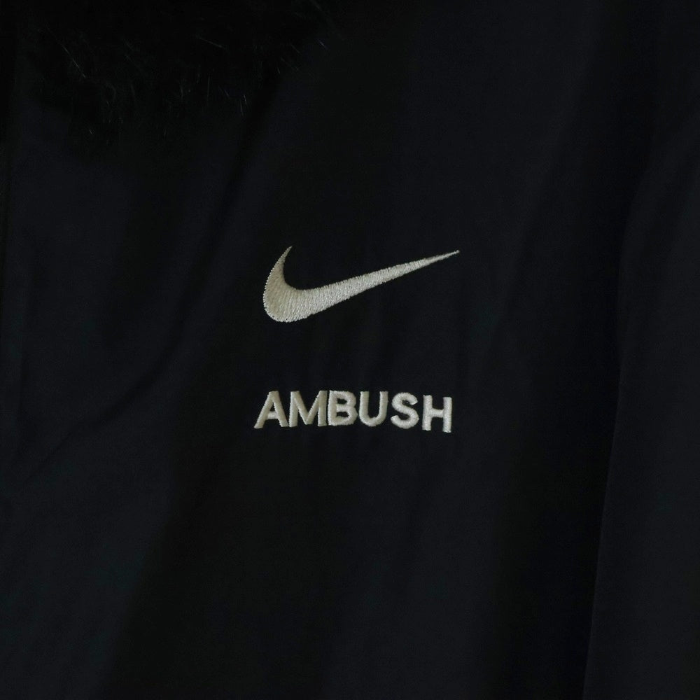 NIKE(ナイキ) 18AW ×AMBUSH Reversible Faux Fur Coat Jacket アンブッシュ リバーシブル フェイク ファーコート ジャケット ジップアップブルゾン ブラック AQ9225-010