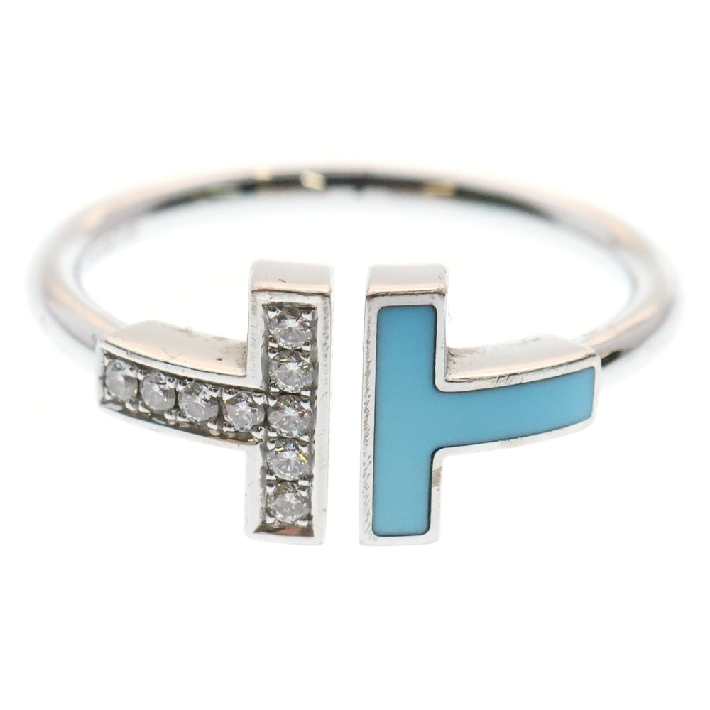 TIFFANY & Co.(ティファニー) K18WG Tワイヤー ダイヤ シルバーリング