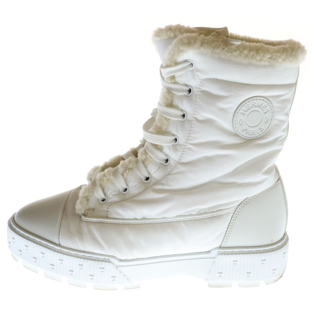 HERMES(エルメス) FRESH ANKLE BOOT フレッシュ アンクルブーツ ムートンブーツ ホワイト