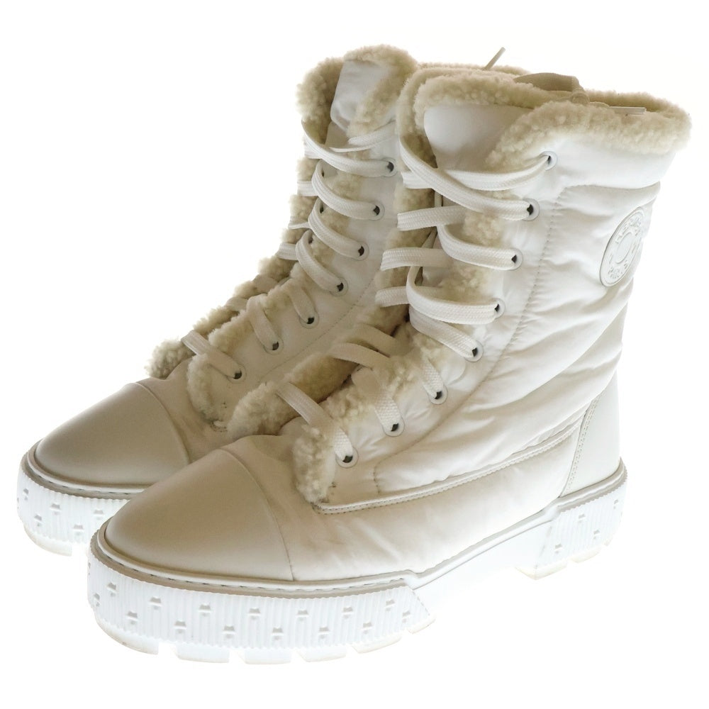 HERMES(エルメス) FRESH ANKLE BOOT フレッシュ アンクルブーツ ムートンブーツ ホワイト