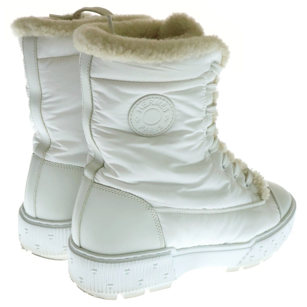 HERMES(エルメス) FRESH ANKLE BOOT フレッシュ アンクルブーツ ムートンブーツ ホワイト