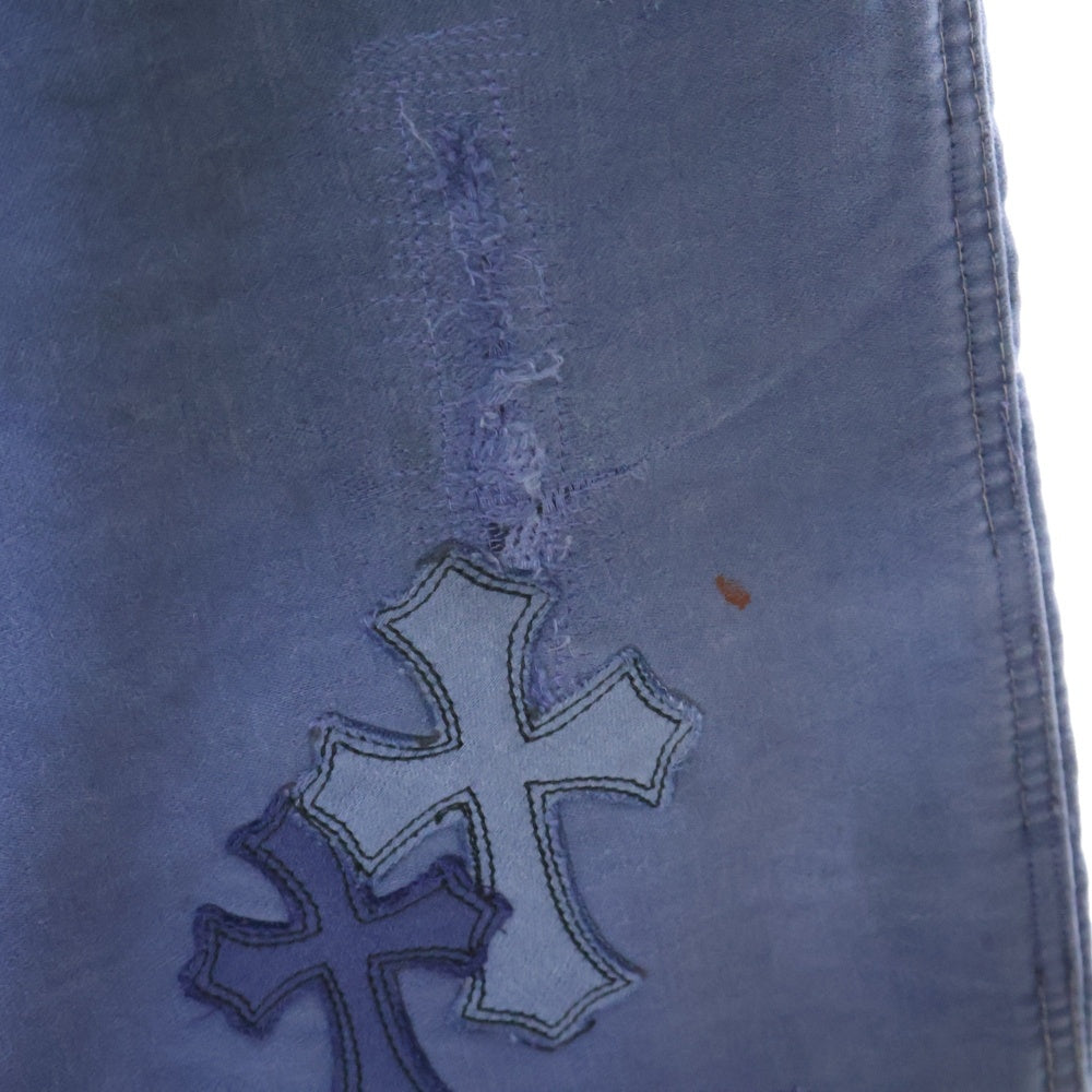 CHROME HEARTS(クロムハーツ) FRENCH WORK PANTS クロスパッチ フレンチワークパンツ ブルー