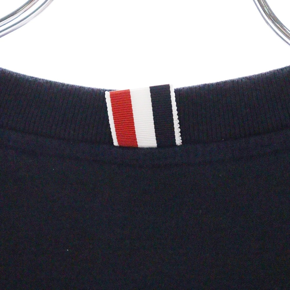 THOM BROWNE(トムブラウン) 4Bar Classic Sweatshirt クルーネックスウェットトレーナー ネイビー MJT021H-00535461