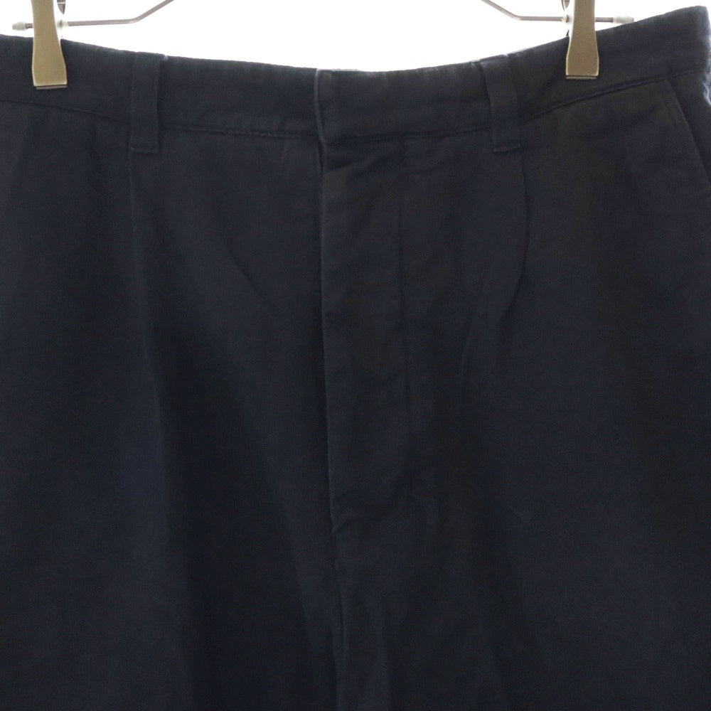 AMI Alexandre Mattiussi(アミアレクサンドルマテュッシ) OVERSIZE CARROT FIT TROUSERS ハートロゴ刺繍 ワークパンツ ブラック H19T617.248