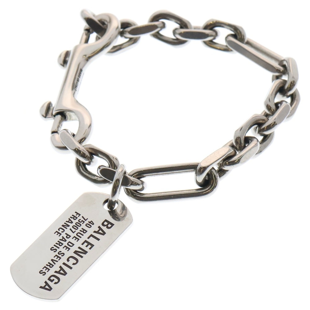 BALENCIAGA(バレンシアガ) Tags カラビナ ブレスレット シルバー 792886 TZ99I